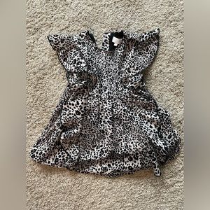 BCBGirls leopard print ruffle dress